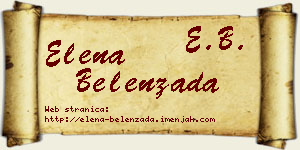 Elena Belenzada vizit kartica